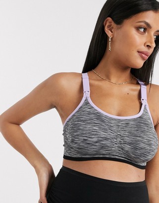 Bravado Rhythm Body Silk seamless nursing sports bra in black
