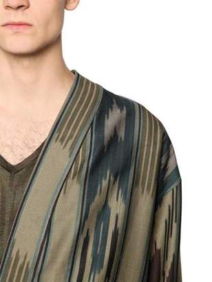 Etro Woven Cotton & Wool Kimono Style Jacket