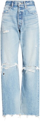 Moussy Odessa Ripped Straight Leg Jeans