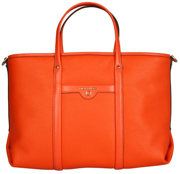 michael kors orange tote bag