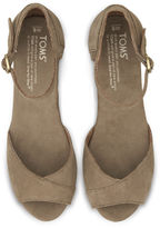 Thumbnail for your product : Toms Taupe Suede Women's Platform Wedges