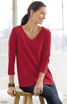 Thumbnail for your product : J. Jill Perfect pima cotton V-neck 3/4-sleeve tee