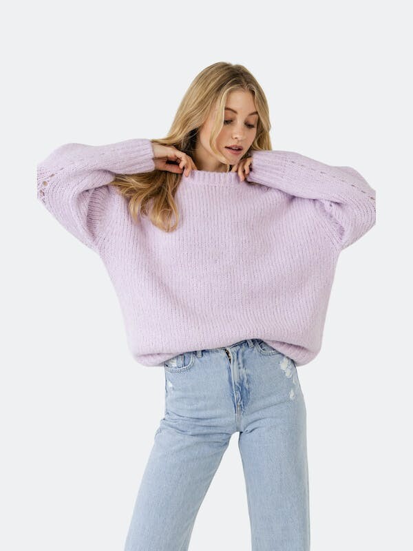 Purple Chunky Knit Women's Sweaters | ShopStyle