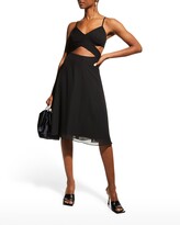 Thumbnail for your product : Dress the Population Abigail Midriff Cutout Swing Dress
