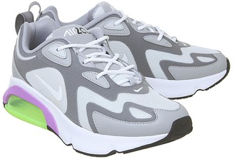 Nike Air Max 200 Trainers Pure Platinum White Cool Grey Atomic Purple