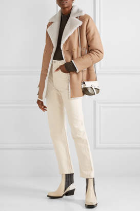 Remain Birger Christensen REMAIN Birger Christensen - Ray Double-breasted Shearling Jacket - Camel