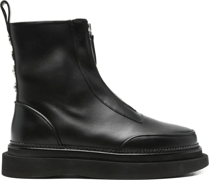 Toga Virilis Zip-Front Embellished Boots