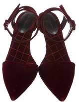 Thumbnail for your product : Alexander Wang Velvet Pointed-Toe Pumps