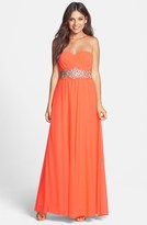 Thumbnail for your product : Sequin Hearts Embellished Gown (Juniors)
