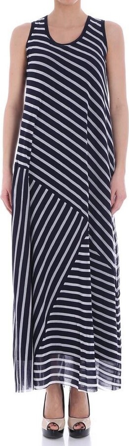 Fuzzi Striped Sleeveless Maxi Dress