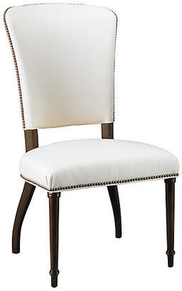 Mr & Mrs Howard Stiletto Side Chair - White Linen
