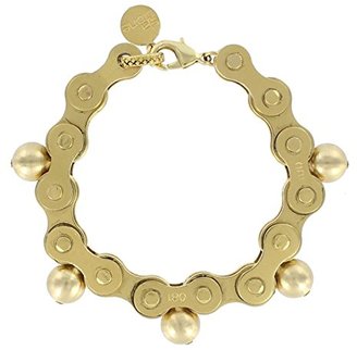 Ela Stone Suzy Bicycle Chain Brass Bracelet