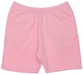 Balenciaga Logo print cotton sweat shorts