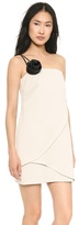 Thumbnail for your product : Halston One Shoulder Dress with Removable Flower