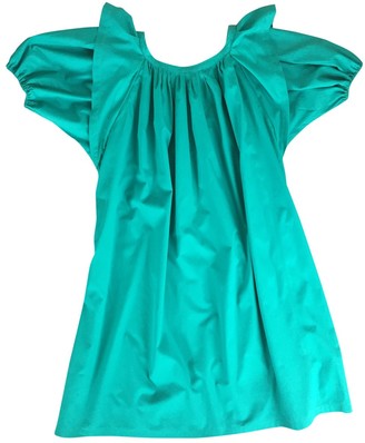 Gerard Darel Green Cotton Dress for Women Vintage