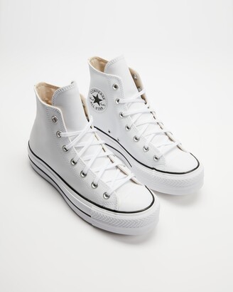 converse white trainers