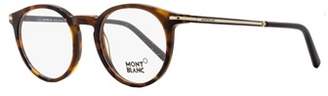 Montblanc Round Eyeglasses Mb625 055 Size: 48mm Dark Havana/black 625