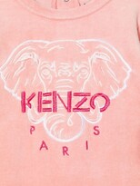 Thumbnail for your product : Kenzo Kids Elephant-embroidered velvet pajama
