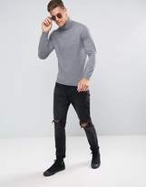 Thumbnail for your product : Benetton 100% Merino Roll Neck Jumper In Grey