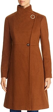 Calvin Klein Asymmetric Wool-Blend Coat