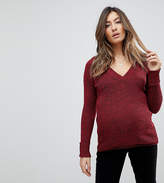 Thumbnail for your product : ASOS Maternity Maternity Jumper with Shoulder Pads and V Neck