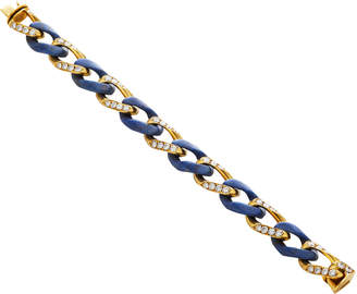 Mahnaz Collection 18K Gold Chalcedony And Diamond Bracelet