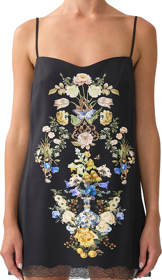 Camilla Floral Print Slip Dress