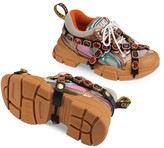 Thumbnail for your product : Gucci Flashtrek sneakers with removable crystals