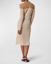 Thumbnail for your product : Equipment Beladon Striped Button-Down Crochet Dress