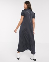 Thumbnail for your product : Résumé Resume tal fringe detail maxi dress in navy