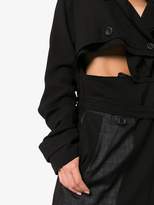 Thumbnail for your product : Unravel Project deconstructed cotton virgin wool-blend trench coat