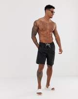 Thumbnail for your product : Hollister icon logo side piping rigid board shorts in black