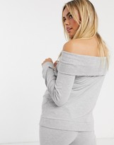 Thumbnail for your product : ASOS Maternity DESIGN Maternity lounge off shoulder sweat