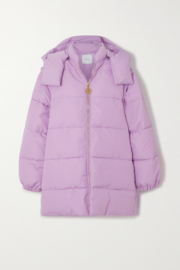 Patou Convertible Hooded Quilted Recycled-shell Parka - Purple ...