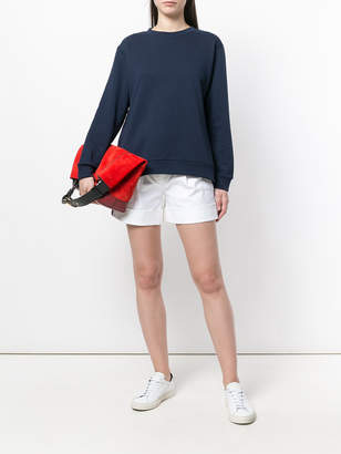 P.A.R.O.S.H. broderie anglaise-panelled sweatshirt