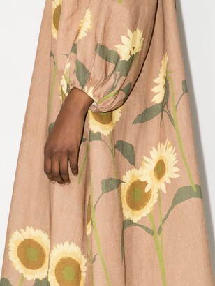 BERNADETTE floral-print V-neck dress