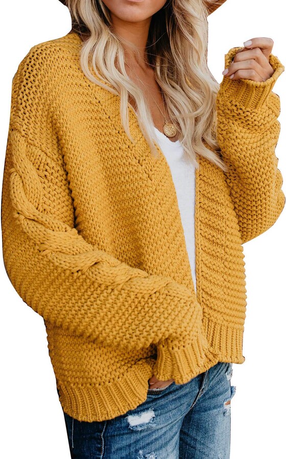 Yellow Chunky Sweater | Shop the world's largest collection of fashion |  ShopStyle UK