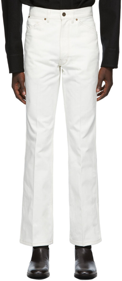 Lemaire White Boot Cut Jeans - ShopStyle