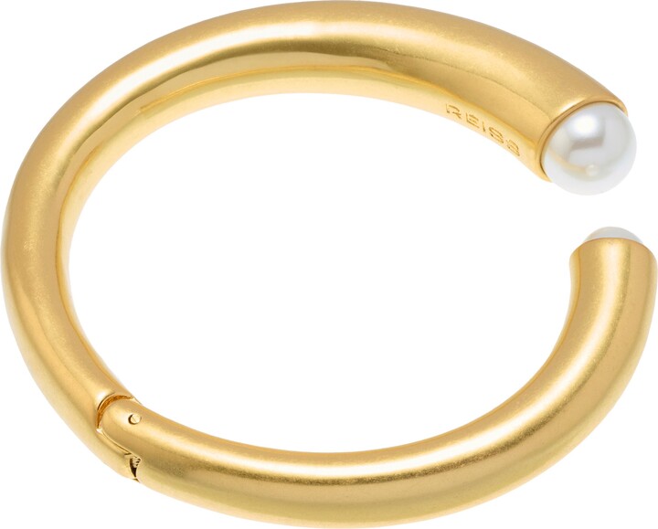 Reiss Alana Faux Pearl Cuff Bracelet