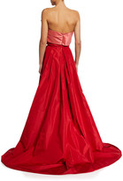 Thumbnail for your product : Carolina Herrera Colorblock Strapless Bow-Front Gown