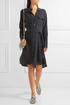 Thumbnail for your product : Equipment Delany Washed-silk Shirt Dress - Black