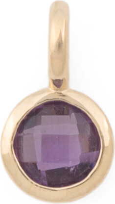 TJMAXX 14Kt Gold Gemstone Bezel Charm, Amethyst/Gold