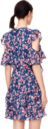 Rebecca Taylor Open-Shoulder Tea Rose Dress