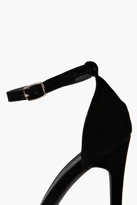 boohoo Suedette Skinny Barely There Heels