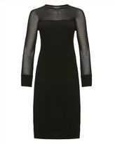 Thumbnail for your product : Jaeger Wool-Knit Sheer Top Dress