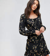 Thumbnail for your product : Fashion Union Tall Frill Hem Dress With Lace Up Detail
