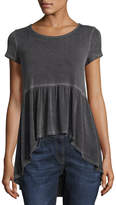 Thumbnail for your product : NYTT Short-Sleeve High-Low Babydoll Top