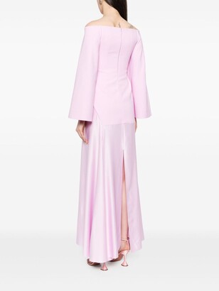 SOLACE LONDON ワンピース ドレス Rina off-shoulder 039225 SOLACE London The Rina off-shoulder gown - ShopStyle Evening