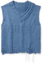 Thumbnail for your product : Ader Error Distressed Cotton-Blend Sweater Vest