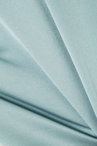 Thumbnail for your product : HARMUR On Point Open-back Silk-satin Halterneck Top - Blue